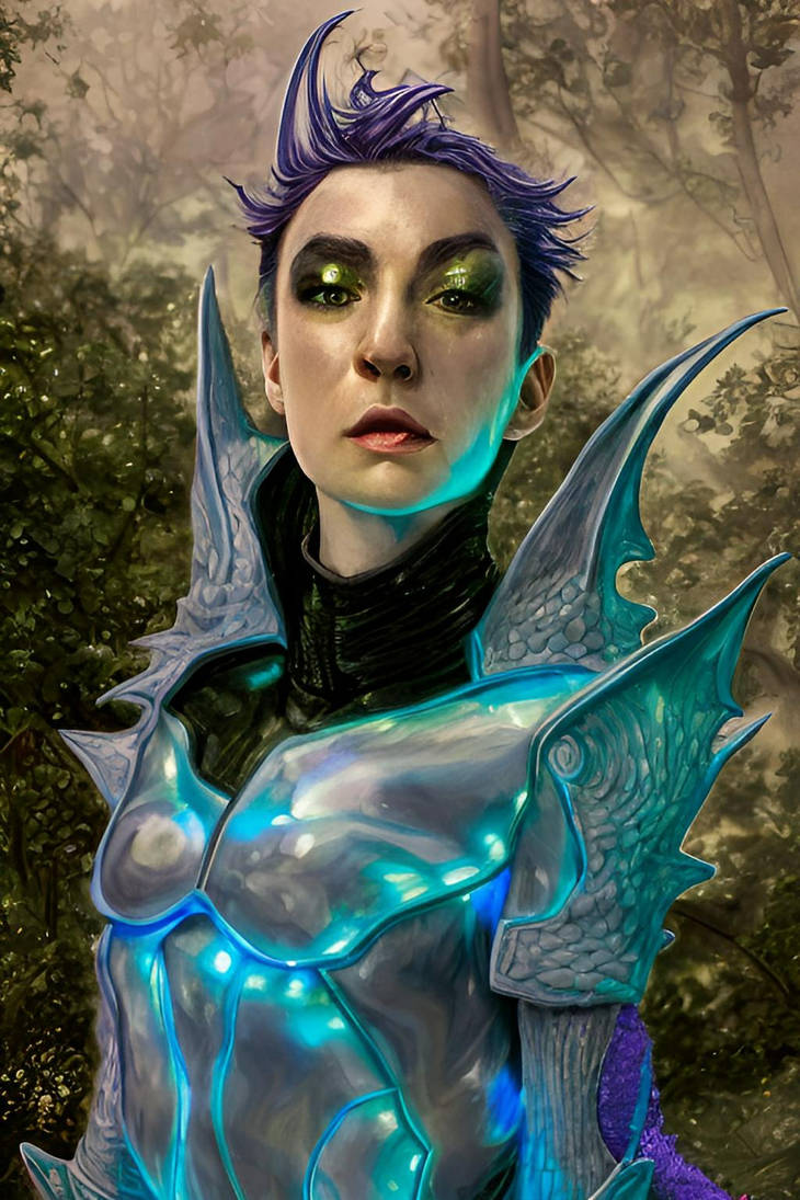 Elf Spectre Elf in spectral dragon armor morph 9 by fawsums on DeviantArt