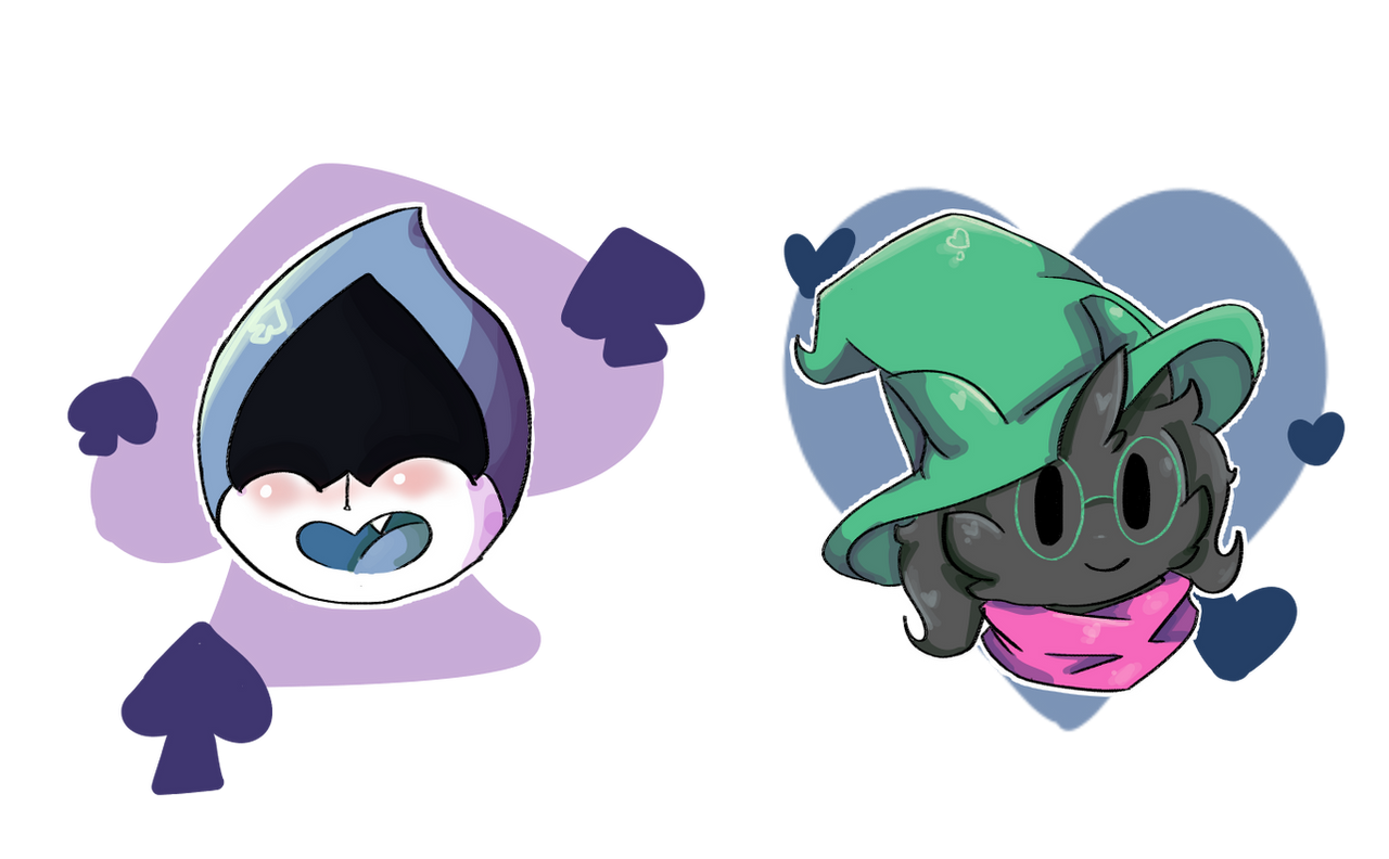 Lightner Ralsei Lancer and Ralsei headshots (Deltarune fanart) by GalacticSlushi on ...