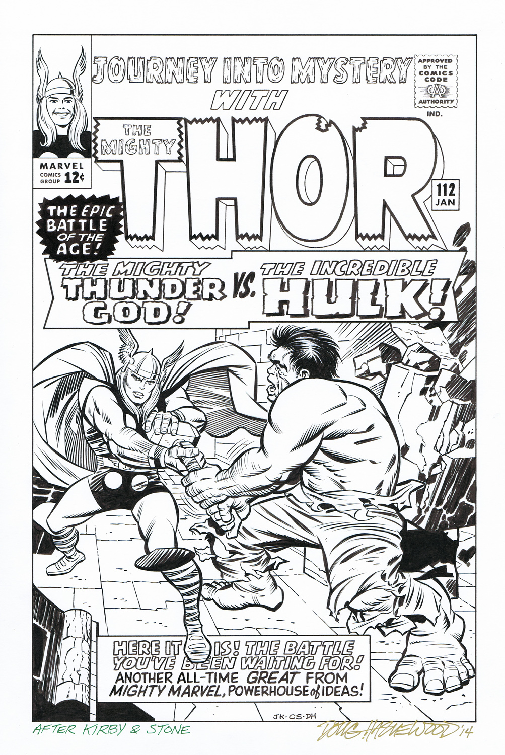 JOURNEY INTO MYSTERY #112 Thor vs Hulk RECREATION