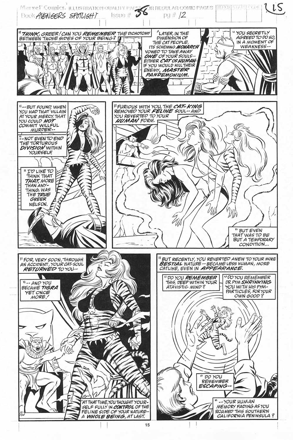 AVENGERS SPOTLIGHT #38 Tigra BRIGMAN/HAZLEWOOD