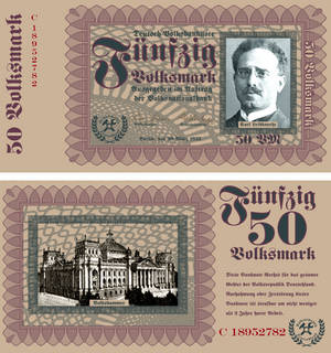 50 Volksmark Banknote, Series 1933