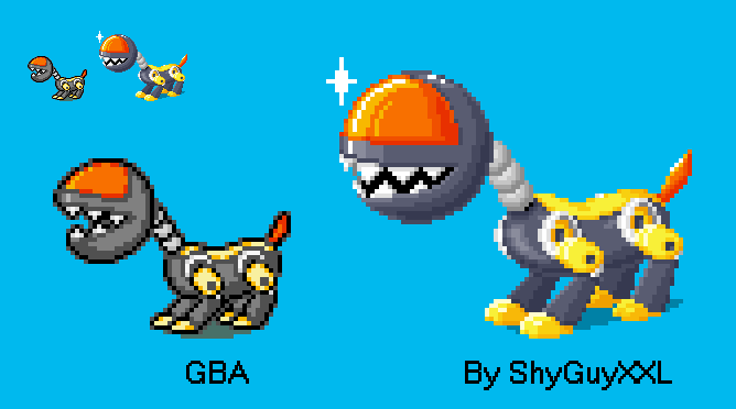 Mecha-Chomp 3DS Style (animated version below)