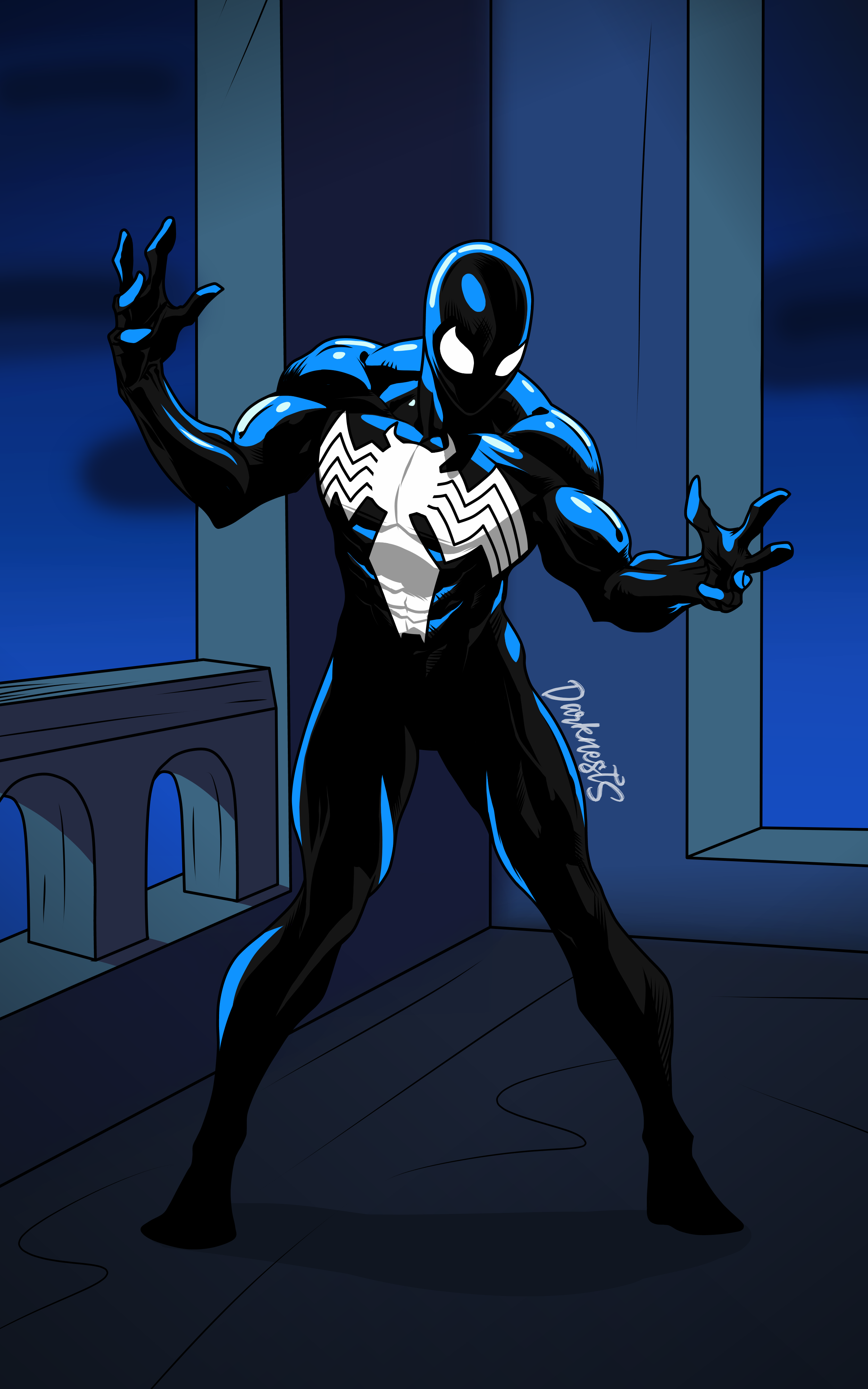 Symbiote Spider-Man (The Animated Series Style) by DarknestSpawn on  DeviantArt