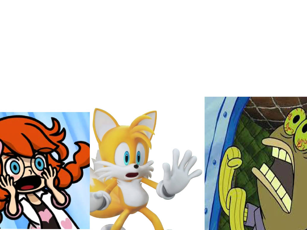 Tails Scared Tails and Penny are scared of Chocolate guy/Tom by Ultimatebrawlers on ...