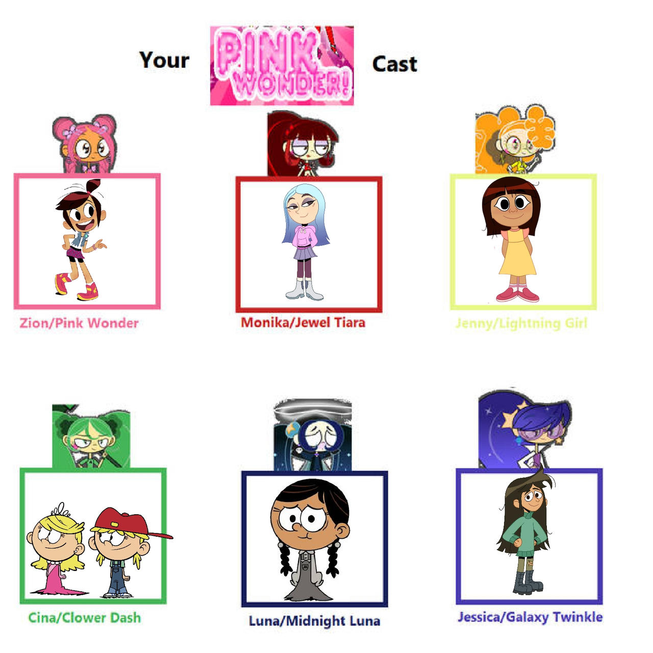 Tgamm/Tlh characters as pink wonder cast by Ultimatebrawlers on