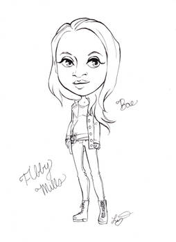 Abby Mills Lineart Chibi