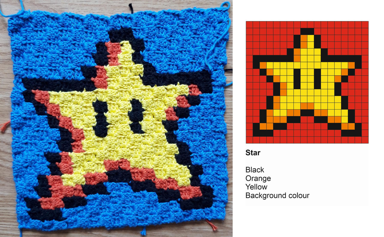 Star from Super Mario (free pattern) by YarnivaloftheAnimals on DeviantArt