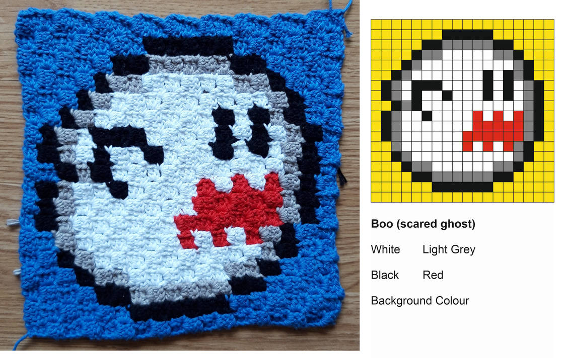 Pattern For Mario Boo Boo (scared ghost from Super Mario) free pattern by ...