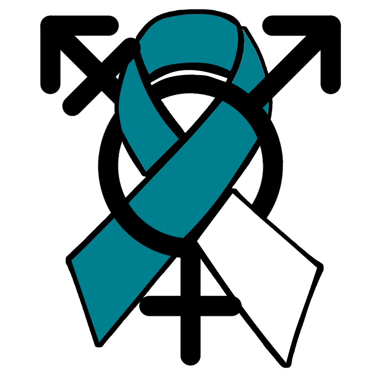Trans Symbol And Cervical Cancer Ribbon by BreadGoblinz on DeviantArt