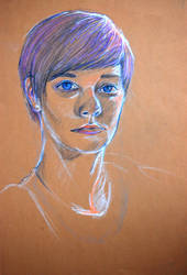 Colored Pencil Model Portrait