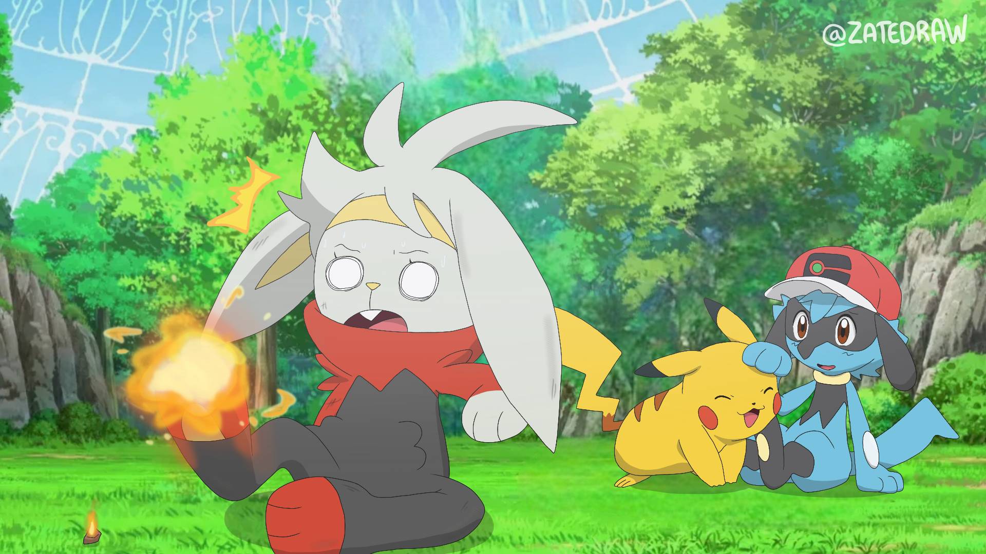 Ash as Riolu and Goh as Raboot (part 5) by ZateDraw on DeviantArt