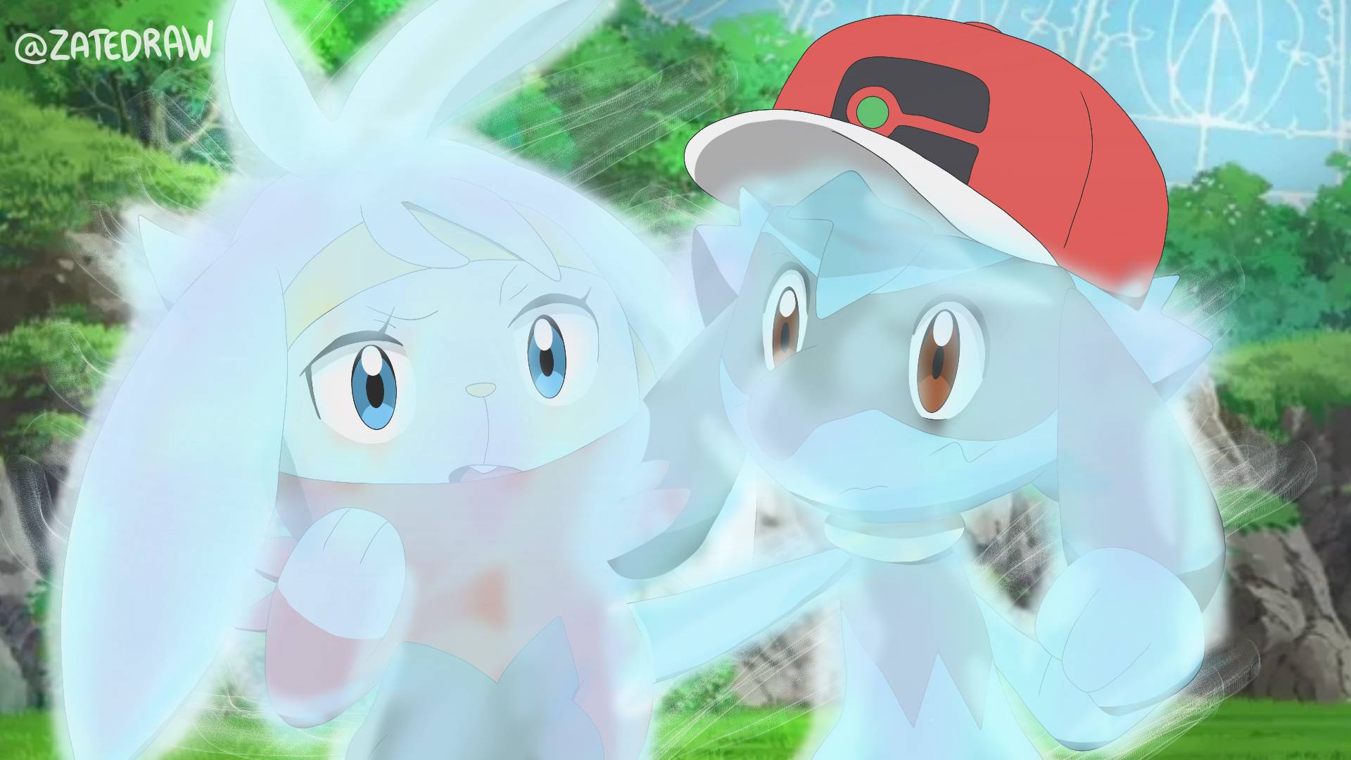 Ash as Riolu and Goh as Raboot (part 7) by ZateDraw on DeviantArt