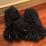 Black monster slippers