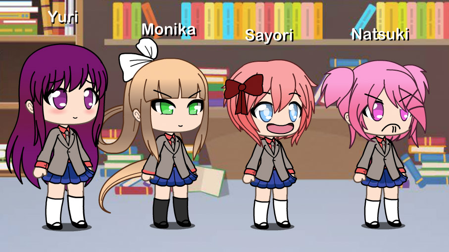 Doki Doki literature club as gacha club characters SmolBoo