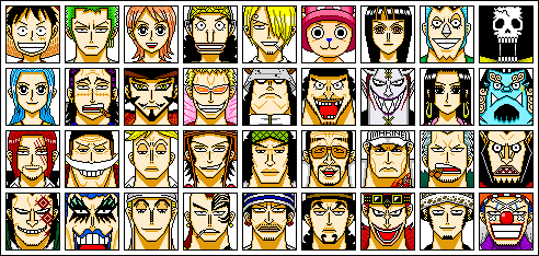 Pixel Art one piece by hybena on DeviantArt