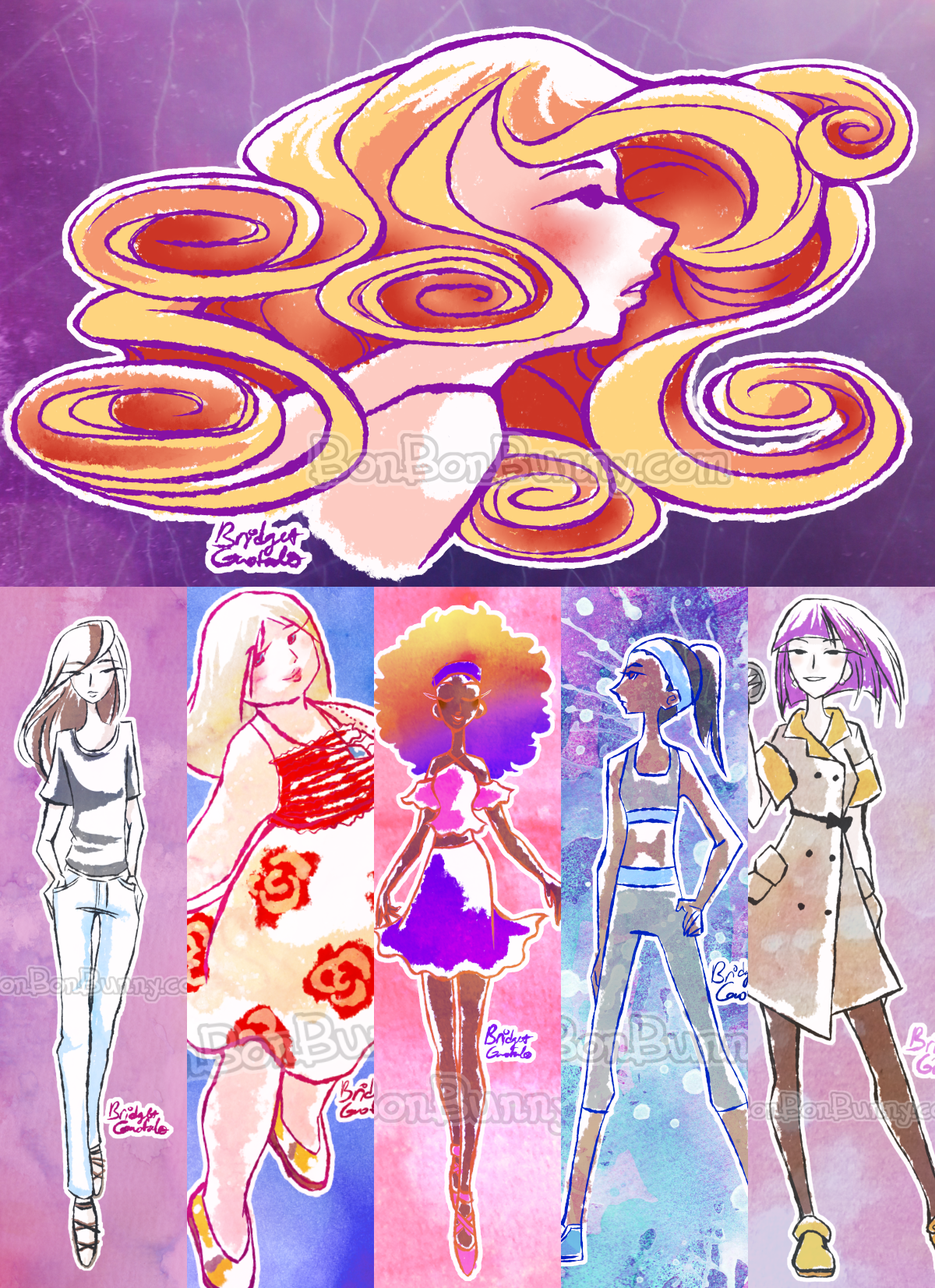 Fashion Illustration Portfolio by Bon-Bon-Bunny
