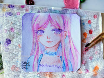 Watercolor Anime Girl