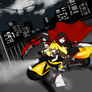 Ruby and Yang on Yang's motorcycle