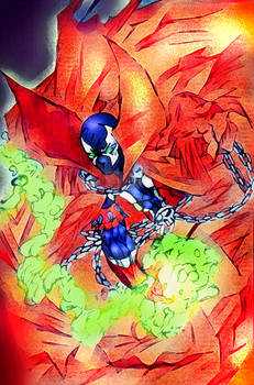 Spawn #1 cover REDRAW
