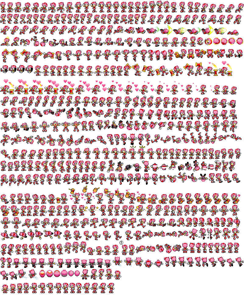 Amy Sprite Sheet by ZMK30 on DeviantArt