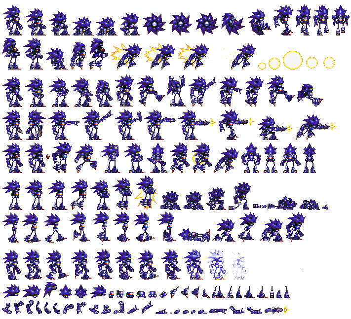 Mecha Sonic HD Sprite by arbaros on DeviantArt