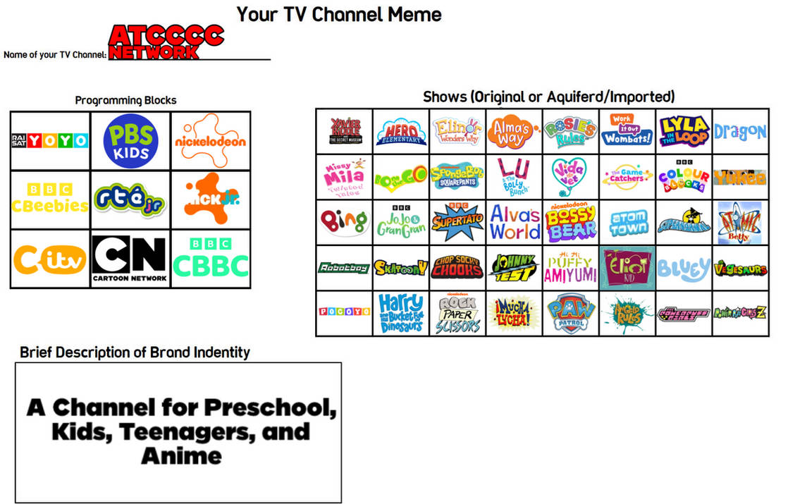 My Own TV Channel (Meme) by atcccc on DeviantArt