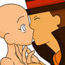 Surpirze kiss from Layton base