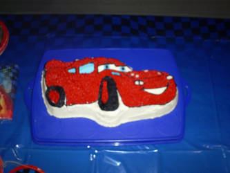 Lightning McQueen Cake