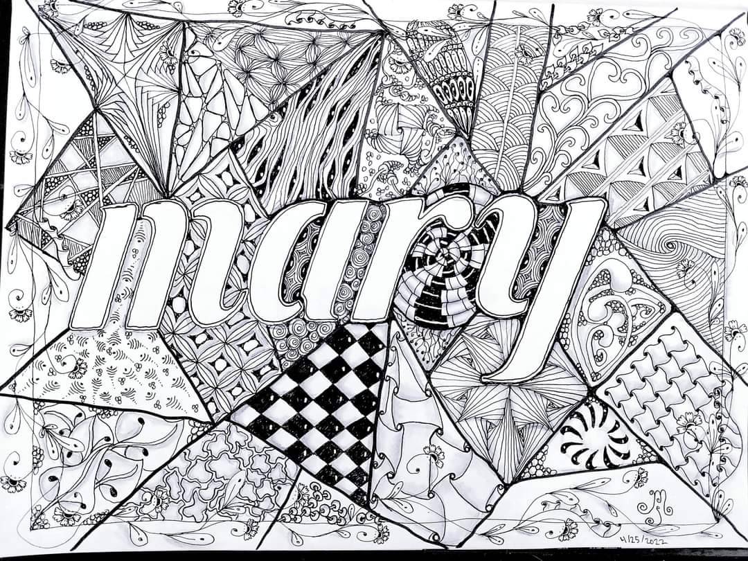 Zentangle Name by MarysPrintableArt on DeviantArt