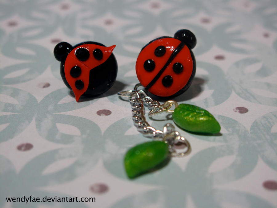 Handmade Ladybug earrings