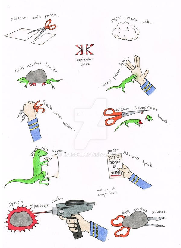 Rock Paper Scissors Lizard Spock By Everch On DeviantArt
