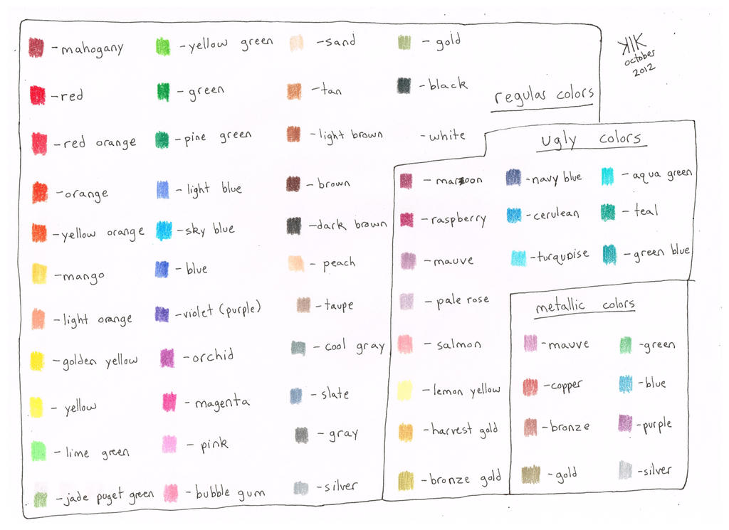 All Color Reference Image Color reference chart by Everch on DeviantArt