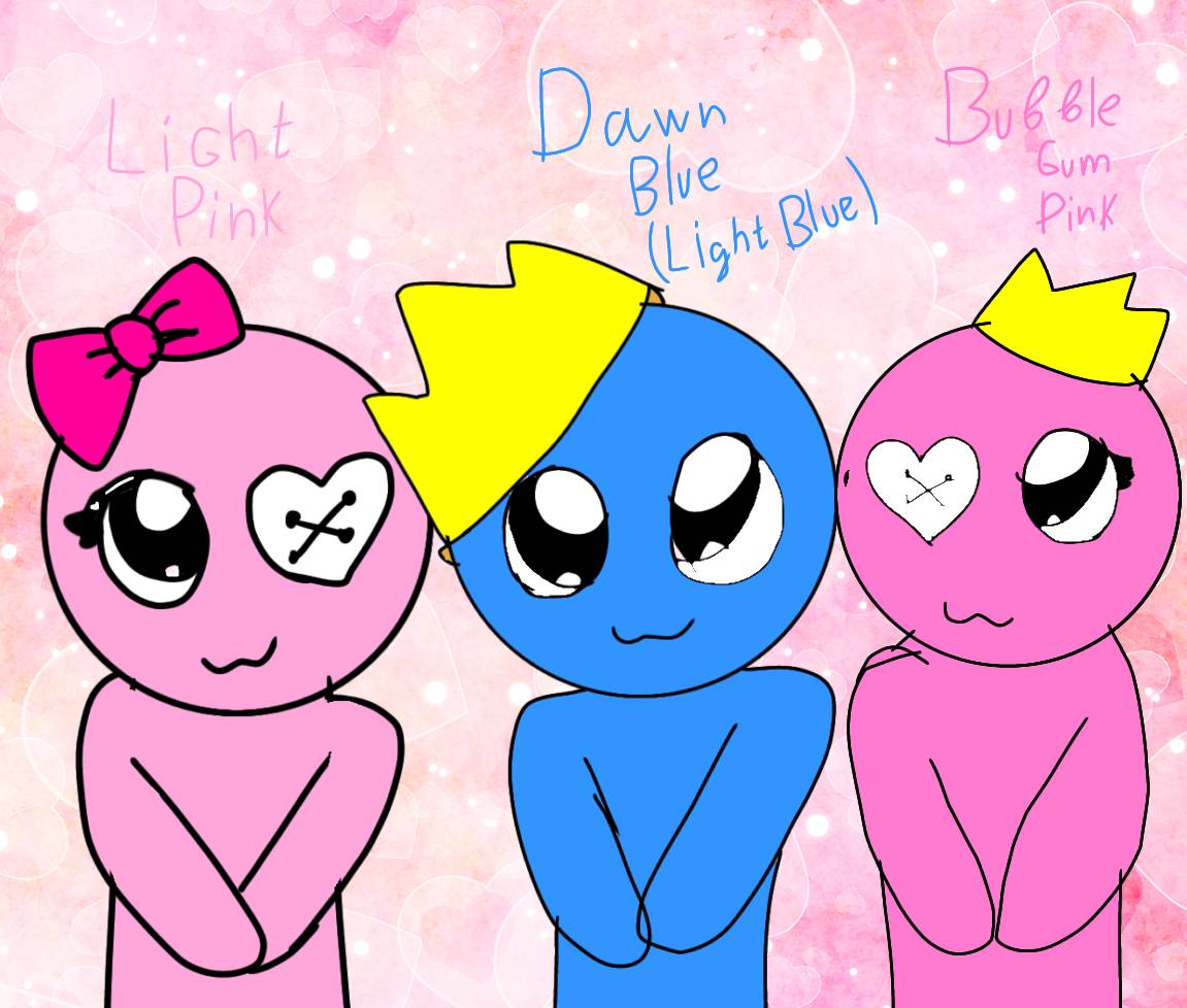 Blue and Pink's children // Rainbow Friends by EvushnaCat on