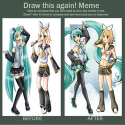 Before and After: Rin and Miku