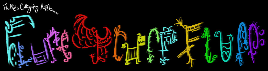 Caligraphy Art Fluff Font Shapes by Fluff-AtSymbolHere on DeviantArt