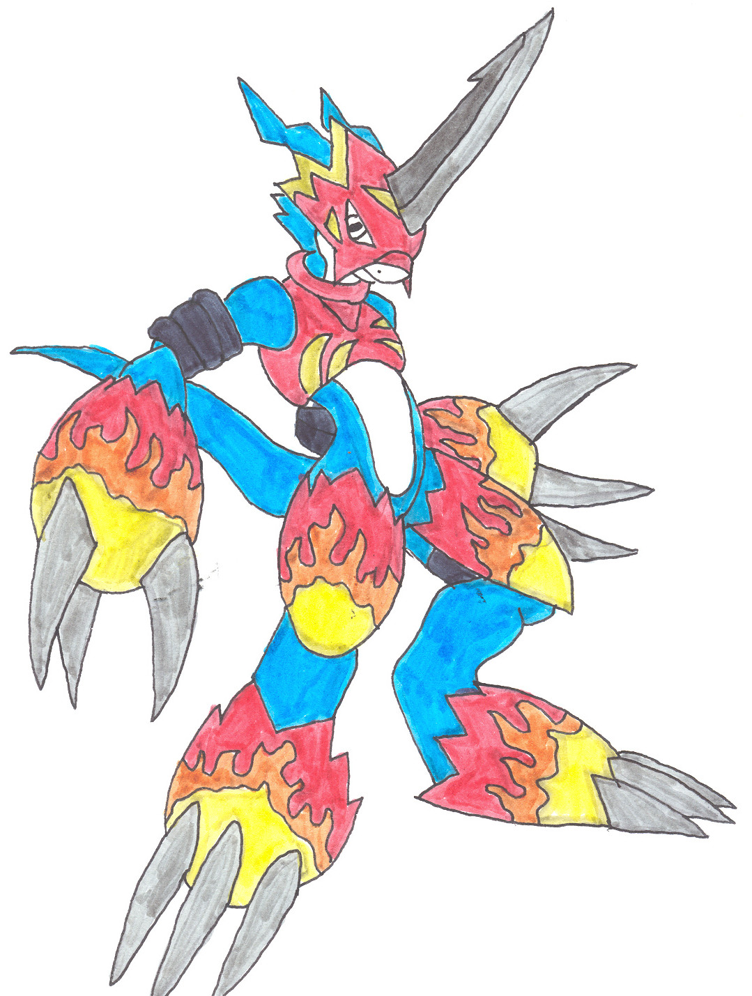 Flamedron flamedramon by VipertheWyvern on DeviantArt