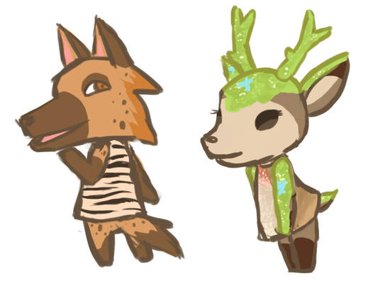 Hyena and Moss Deer