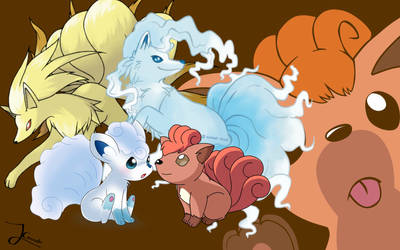 Vulpix evolution background/wallpaper