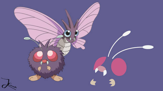 Venonat evolution background/wallpaper