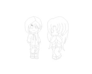 Chibi heroes- outline