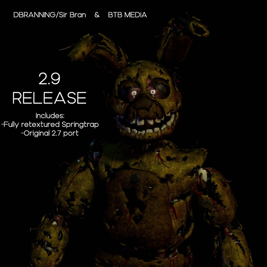 FAILZ' STYLIZED SPRINGTRAP | 2.9 RELEASE by dbranning on DeviantArt