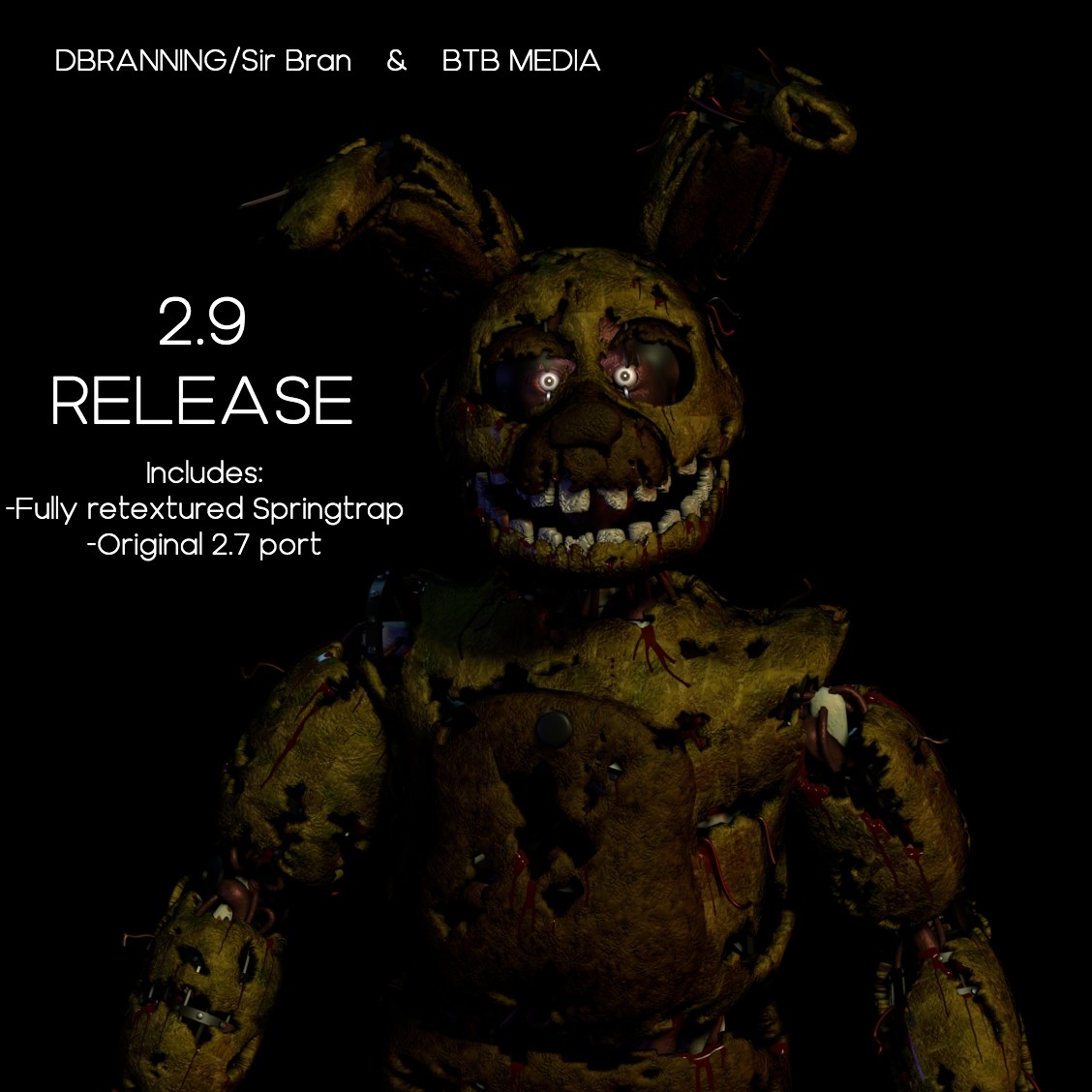 Springtrap Failure FAILZ' STYLIZED SPRINGTRAP | 2.9 RELEASE by dbranning on DeviantArt