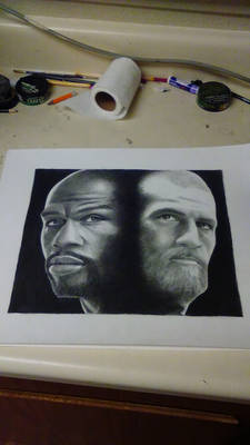 Drawing Conor McGregor  and Floyd Mayweather