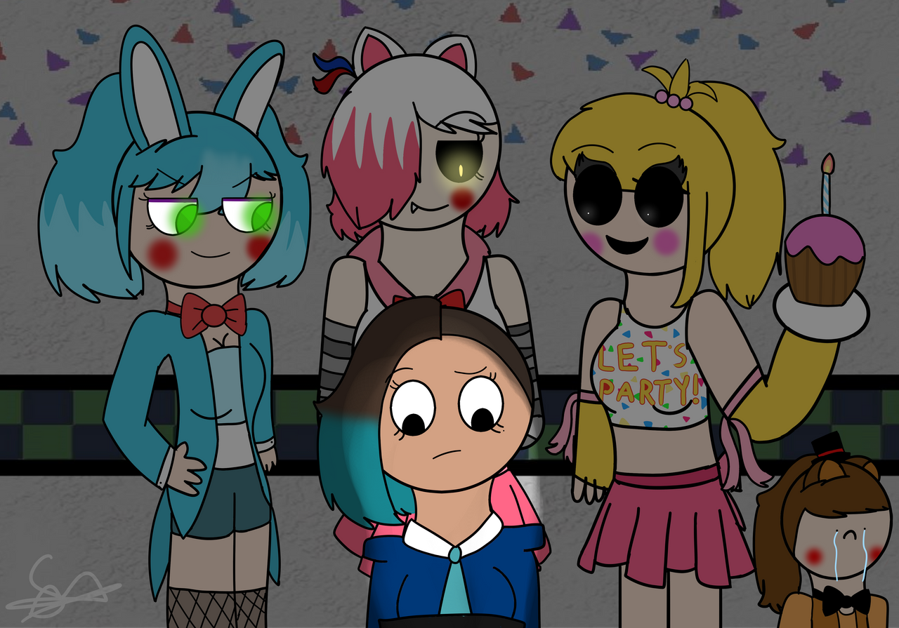 Five Nights At Freddy`s Anime girls by smsm20animations on DeviantArt