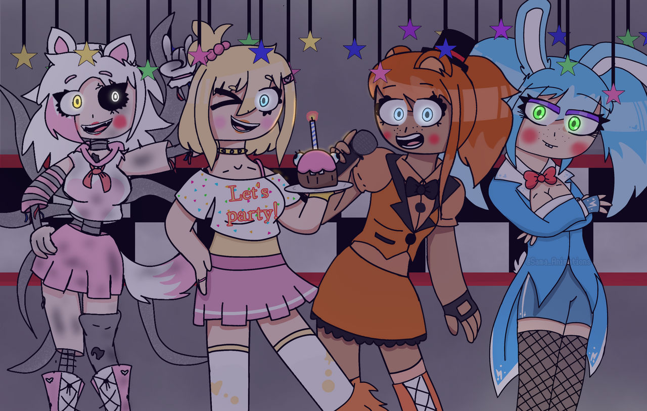 Toy Chica Mangle Bonbon And Chica Fnaf Fanart By Roy 100 FNAF toy-chica-mangle-bonbon-and-chica-fnaf-fanart-by-roy-100-fnaf