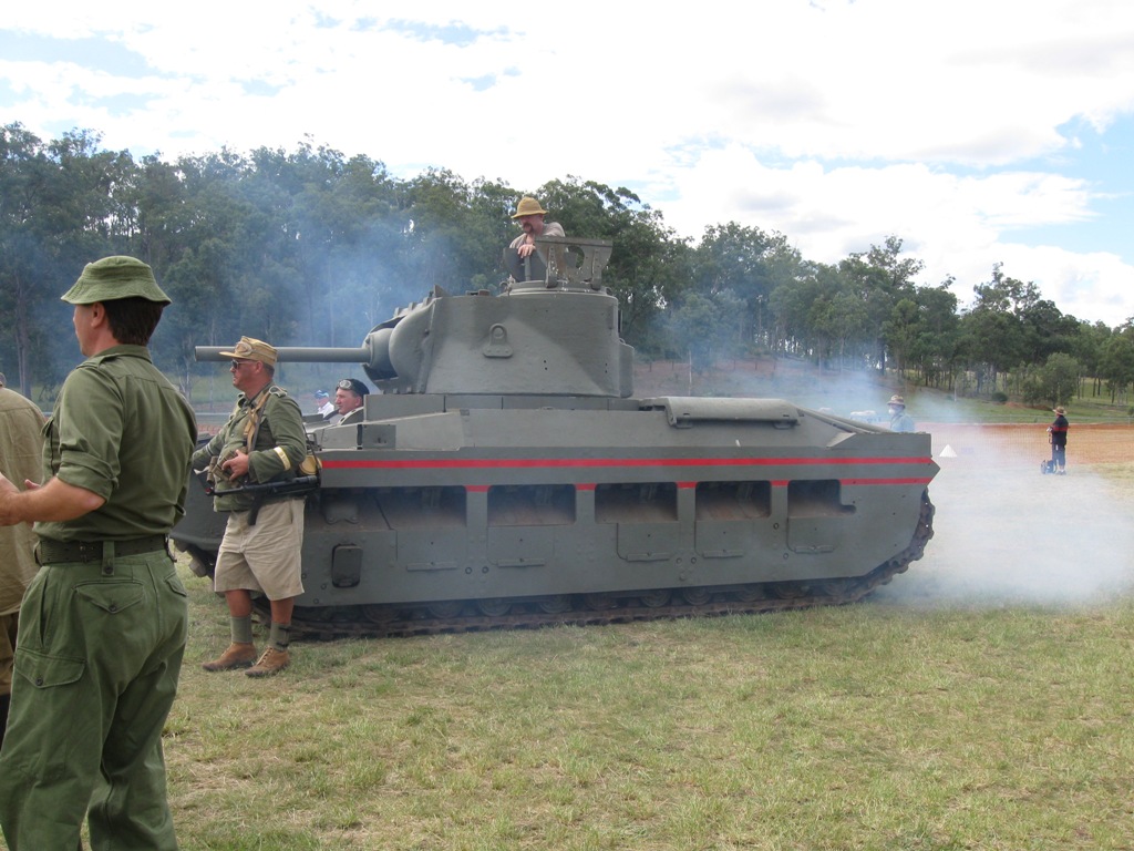 Matilda II infantry tank fired