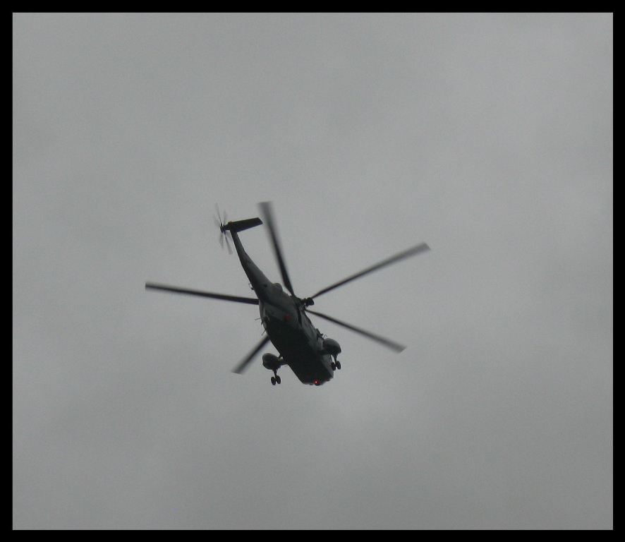 Navy Sea King overhead