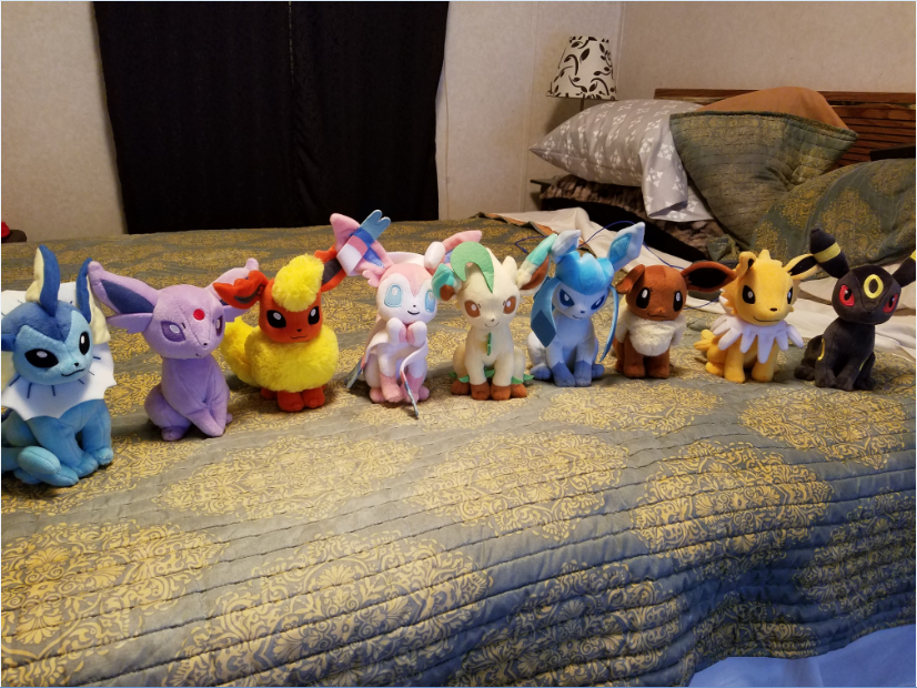 Pokemon Shiny Eevee Plush Eevee Evolution Plushie Plush