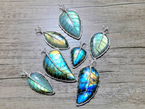 Labradorite leaves.