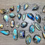 Labradorite pendants.